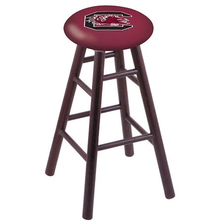 Holland Bar Stool Co Oak Counter Stool, Dark Cherry Finish, South Carolina Seat RC24OSDC